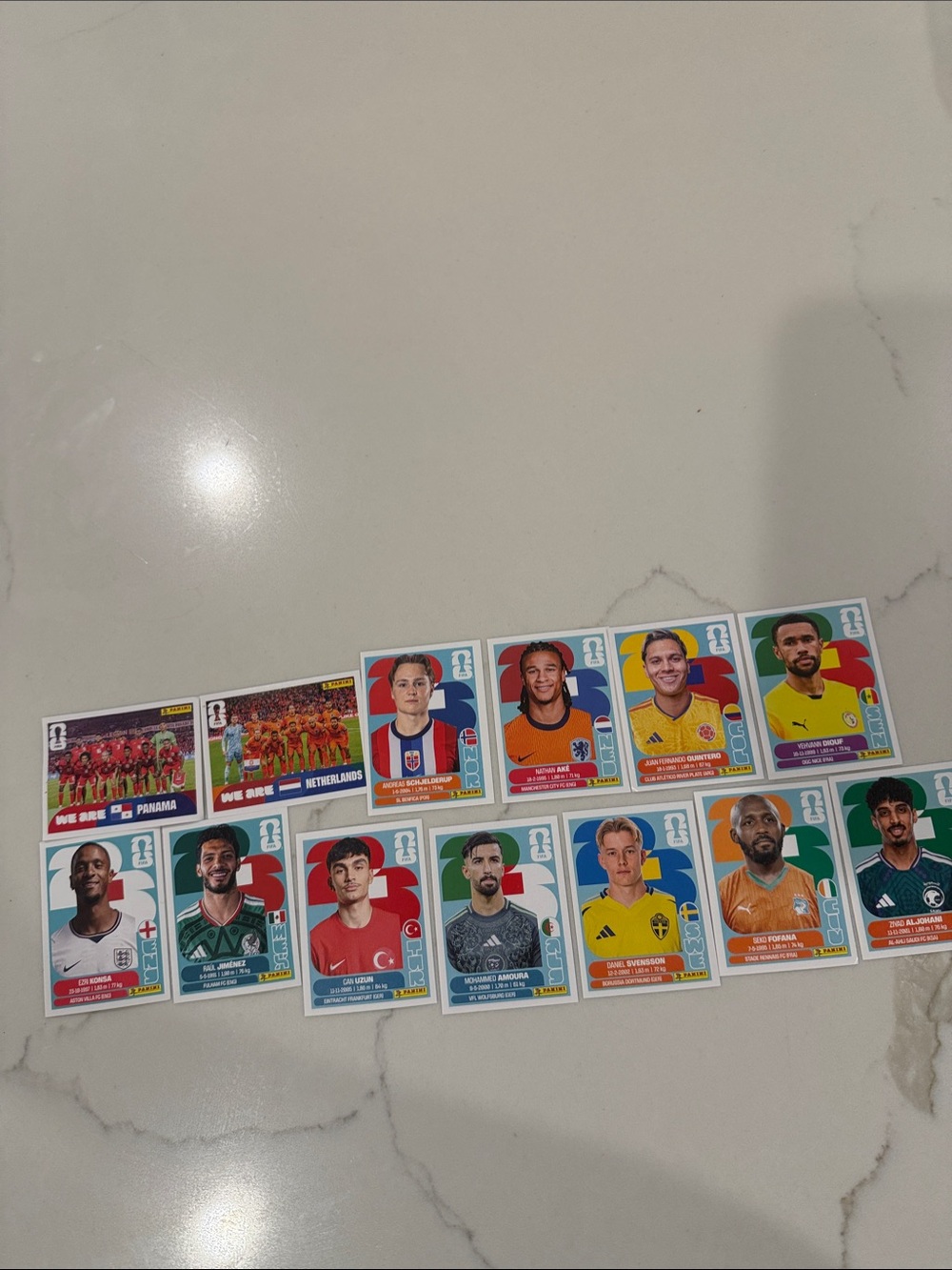 Panini Multicolor Soccer Sticker Set - Blue, Red, Green, Yellow